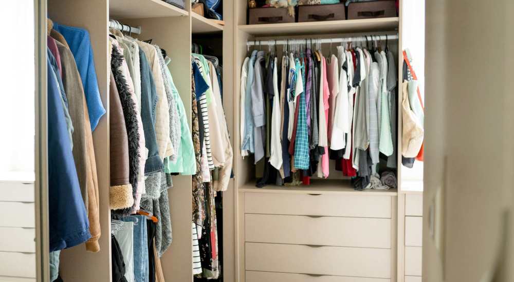 Walk-in closet at Cross Timbers At Grand Street in Amarillo, Texas