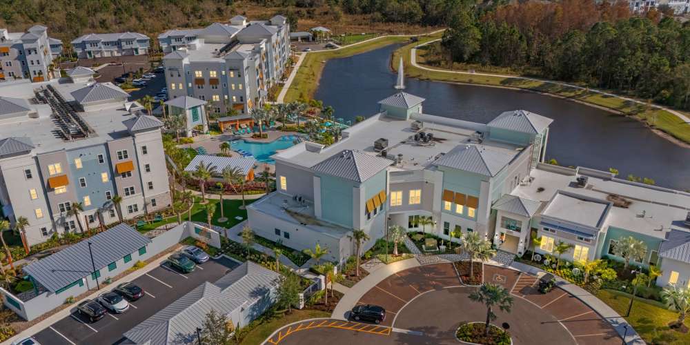 Aerial view of Mallory Square in Orlando, Florida