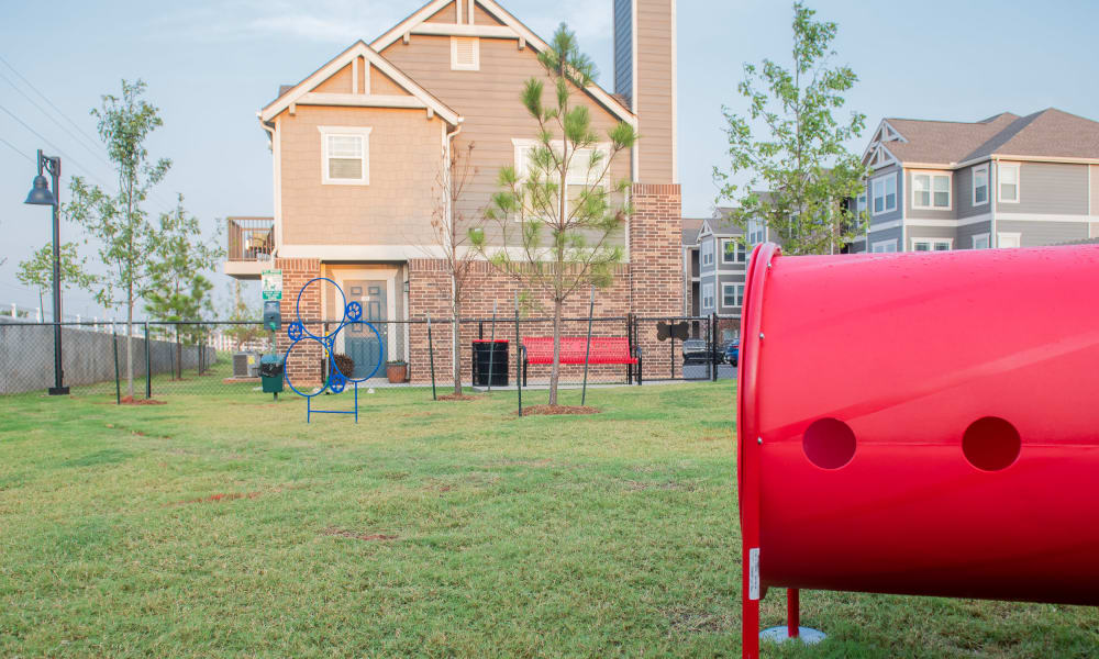 Amazing bark park for residents at 24Hundred Apartments in Oklahoma City, Oklahoma