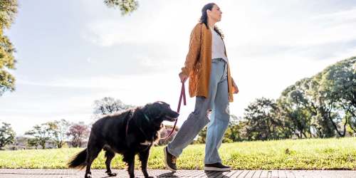 Resident walking at Seven17 Lehman in Houston, Texas