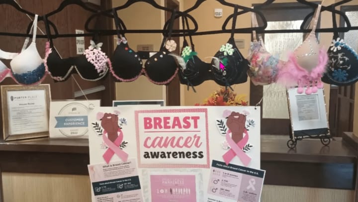 Brinkley's Boutique using bedazzled bras to support breast cancer patients