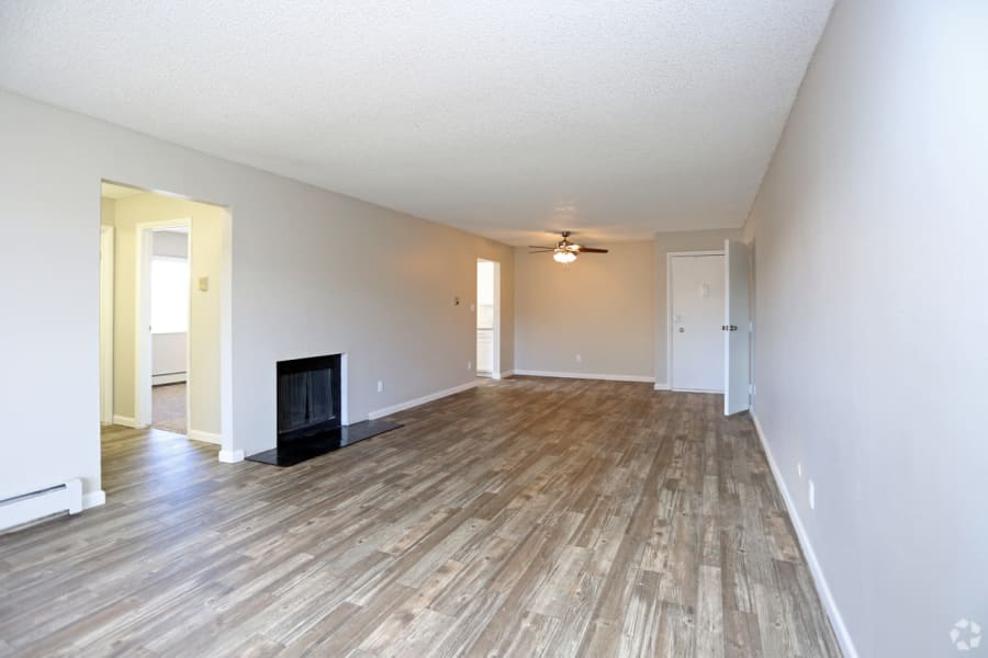 Living room at 3300 Tamarac in Denver