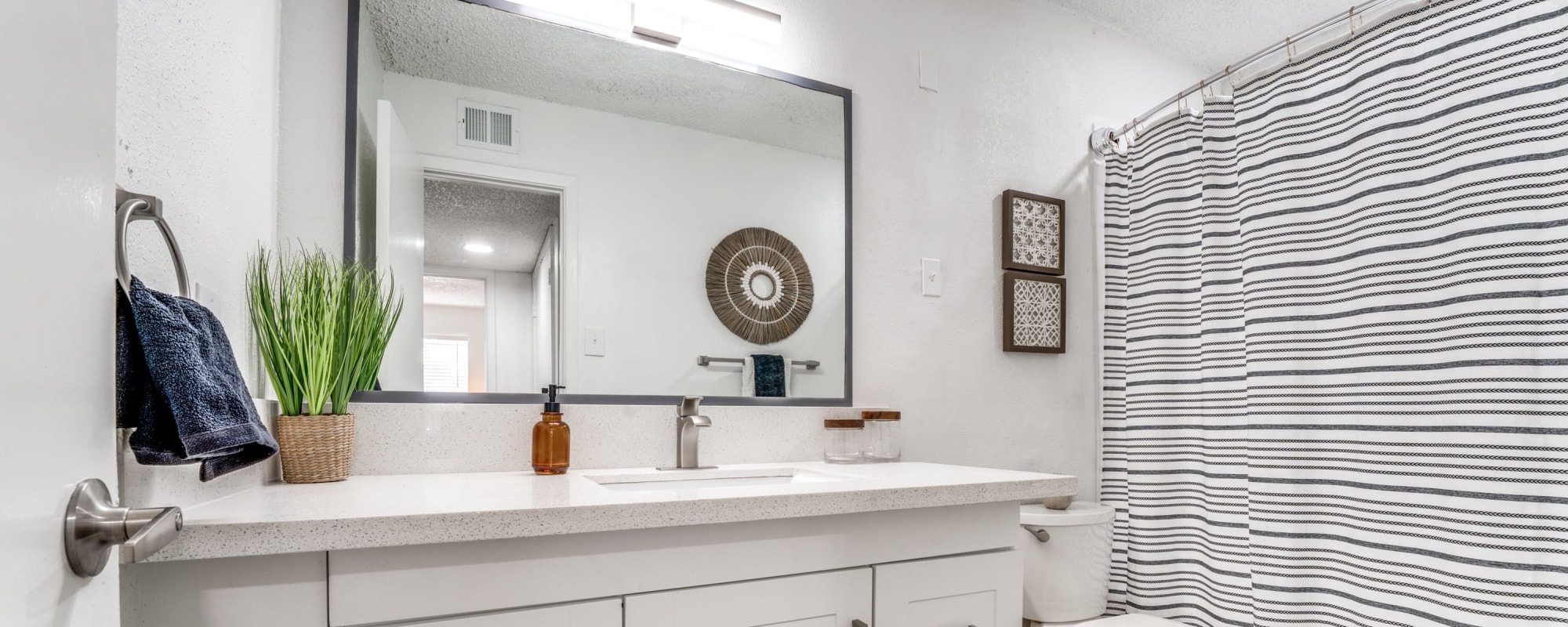 Modern bathroom at La Silva in San Antonio, Texas