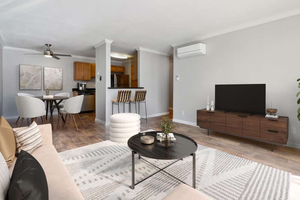 Large living room at Atrium Downtown in Walnut Creek, California