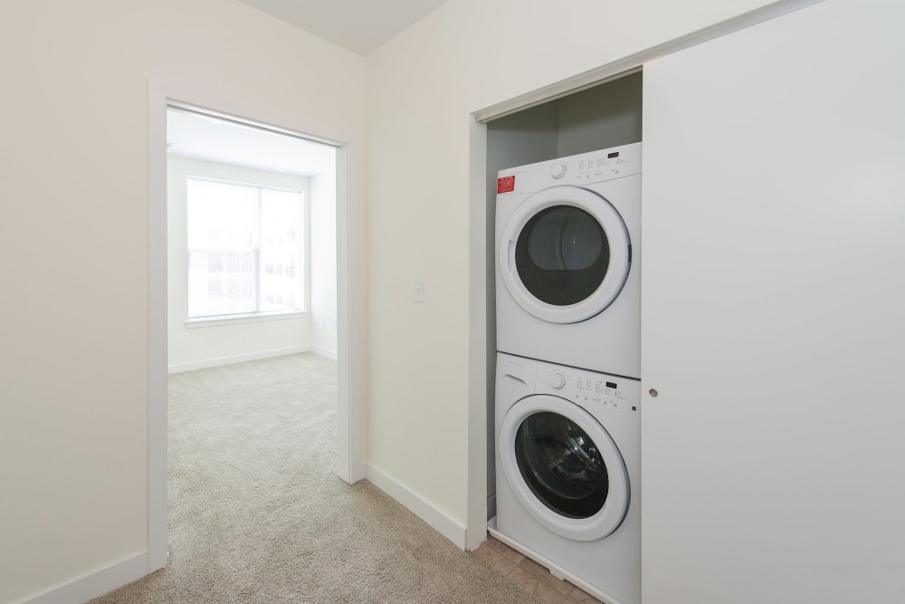 In-home laundry at Element at Ghent in Norfolk, Virginia