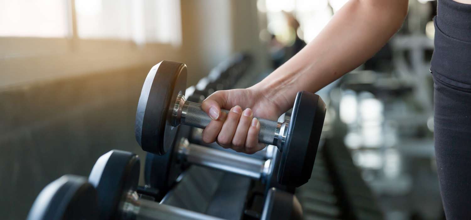 Fitness center at Amaranth in Candler, North Carolina