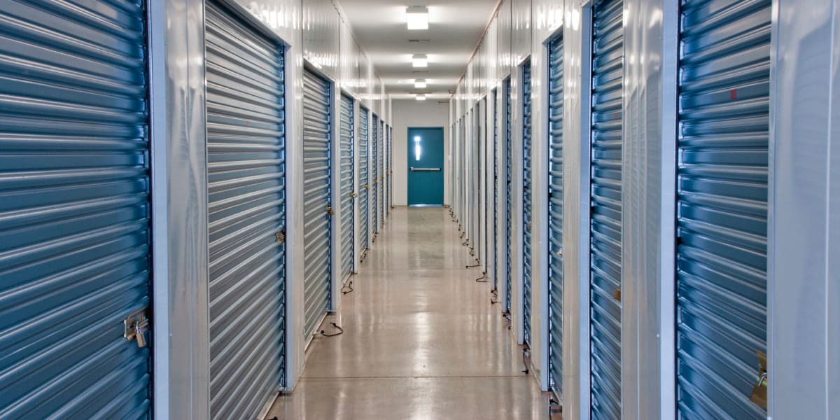Interior storage hallway at Dove Storage - Stroudsburg in Stroudsburg, Pennsylvania
