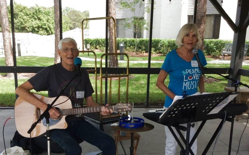Live music at Grand Villa of Delray West in Delray Beach, Florida