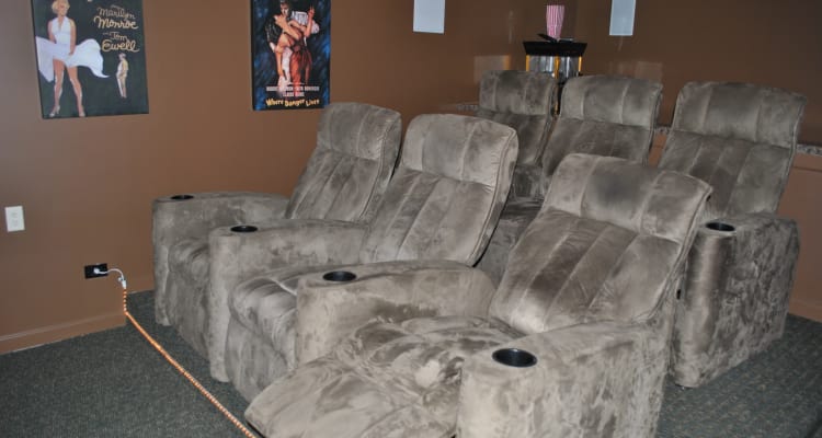 Mini cinema at The Fairways at Timber Banks in Baldwinsville