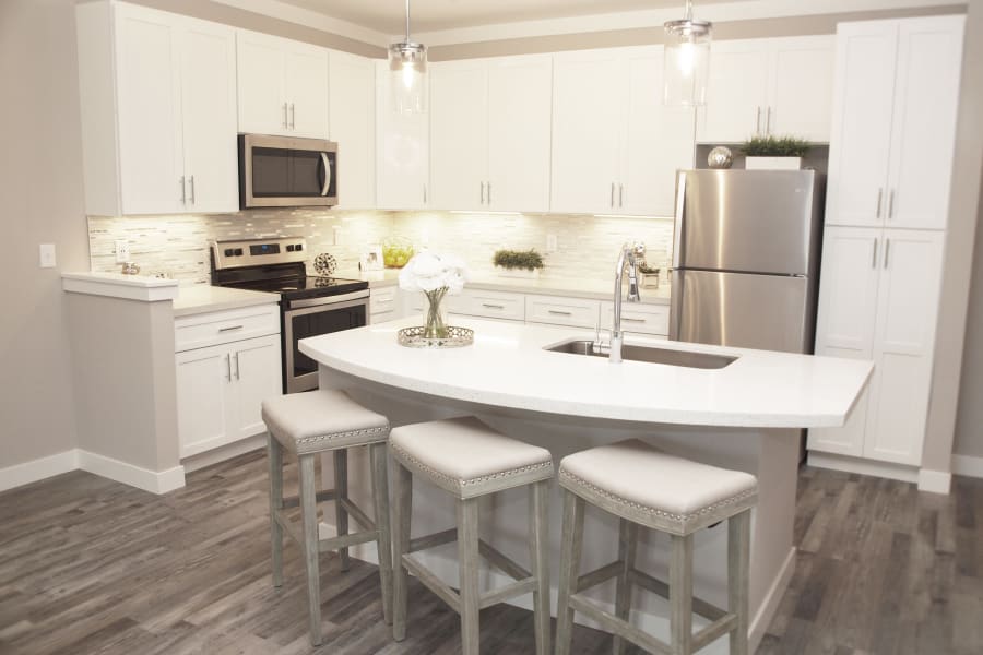 Spacious living area at Allure Apartments in Centerville, Ohio