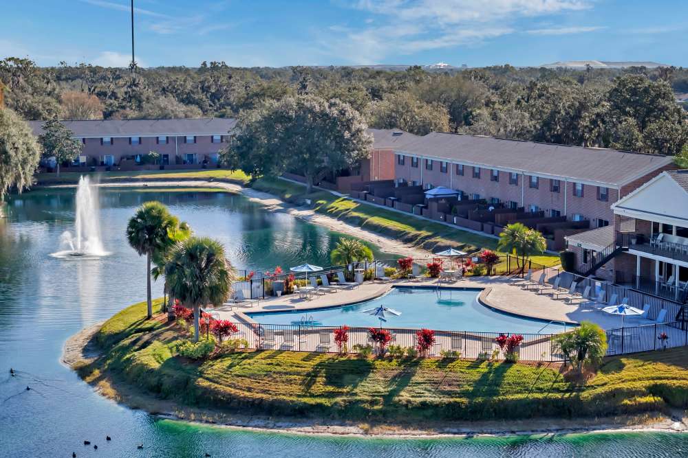 Aerial view of the community at Carlton Arms Of South Lakeland in Lakeland, Florida