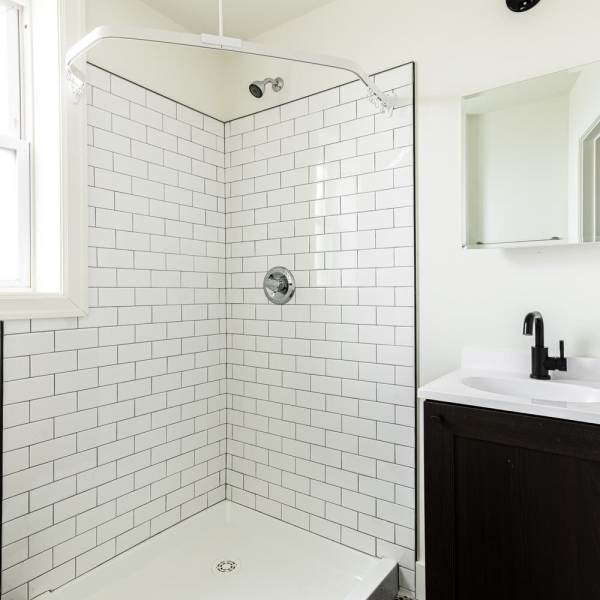 Bathroom with a shower at Detroit Living in Detroit, Michigan
