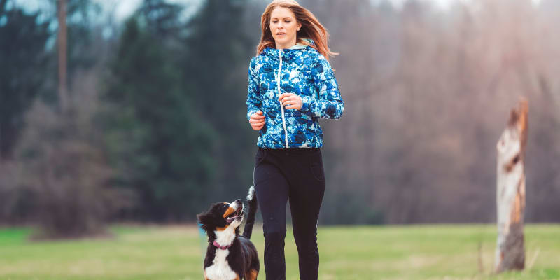 a resident running her on the jogging trail at Port Lyautey in Virginia Beach, Virginia