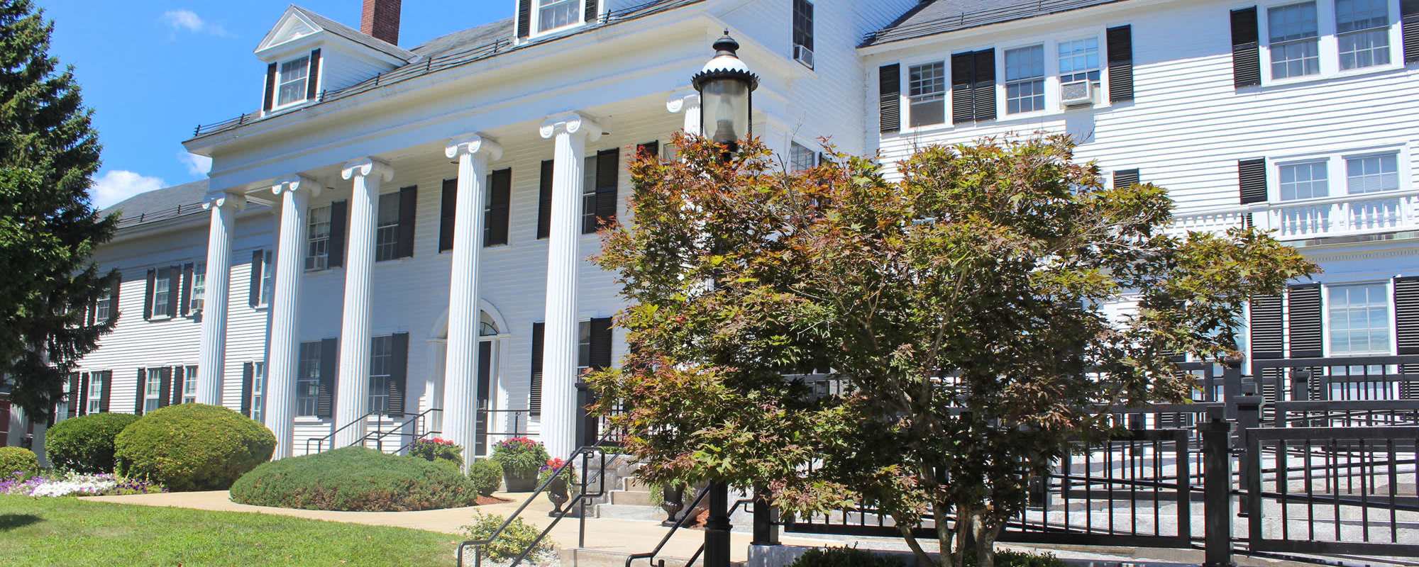 The entrance of the apartment home at Rogers Hall in Lowell, Massachusetts