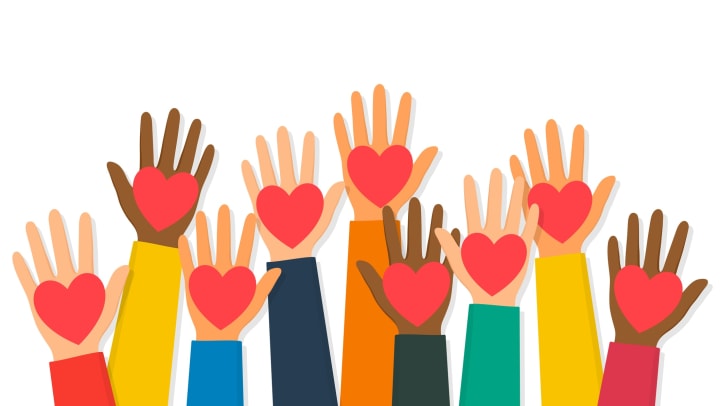 Illustration of hands with hearts in them in San Antonio, Texas near Tacara at Westover Hills