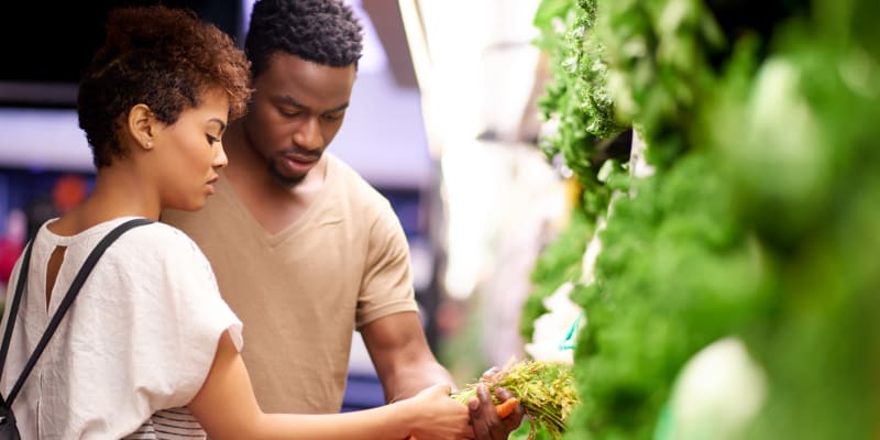 A couple shopping near Lyman Park in Quantico, Virginia