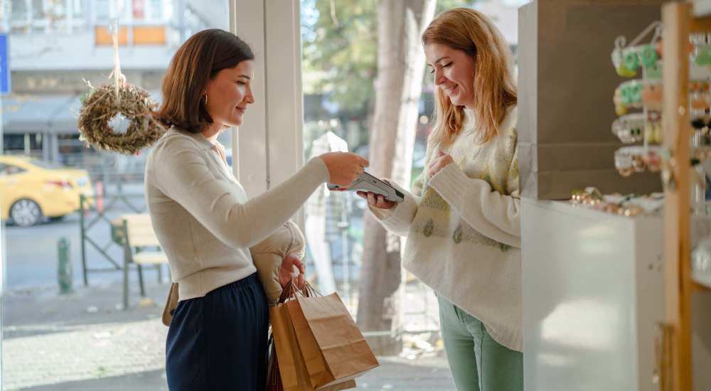 Resident shopping nearby Citrine Apartments in Healdsburg, California 