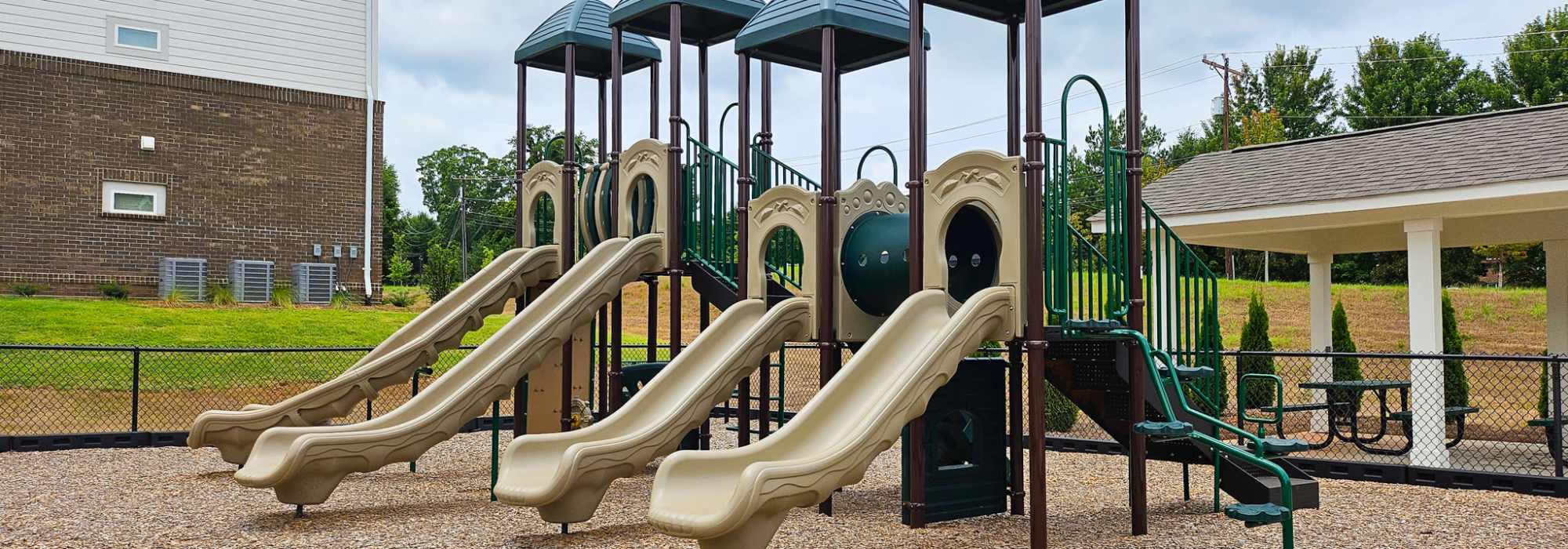 Large playground at Aston Pointe in Anderson, South Carolina