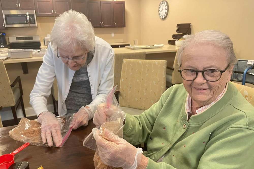 Residents enjoying each others company at Legacy Living Defiance in Defiance, Ohio