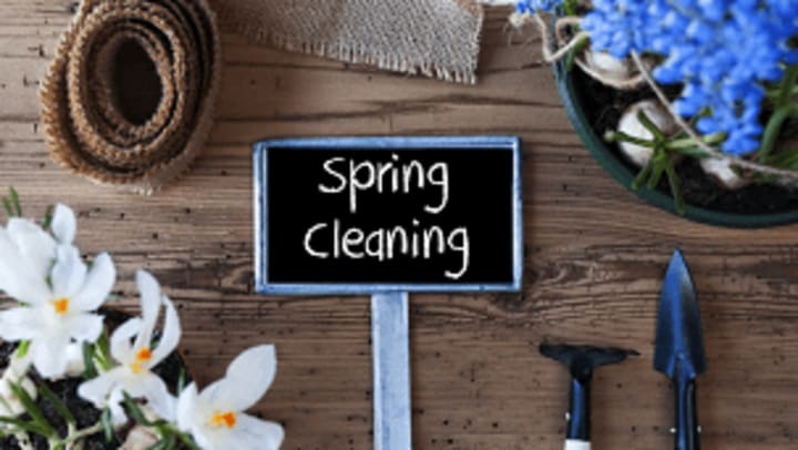 Spring cleaning sign. 