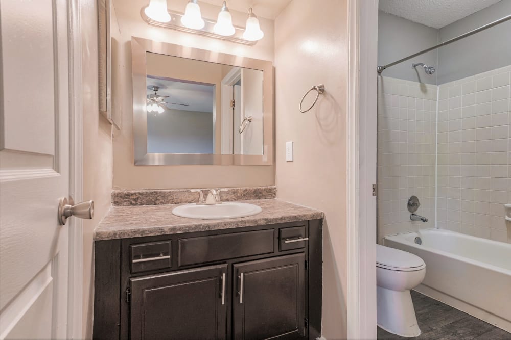 Bathroom at The Gatsby at Midtown Apartment Living in Montgomery, Alabama