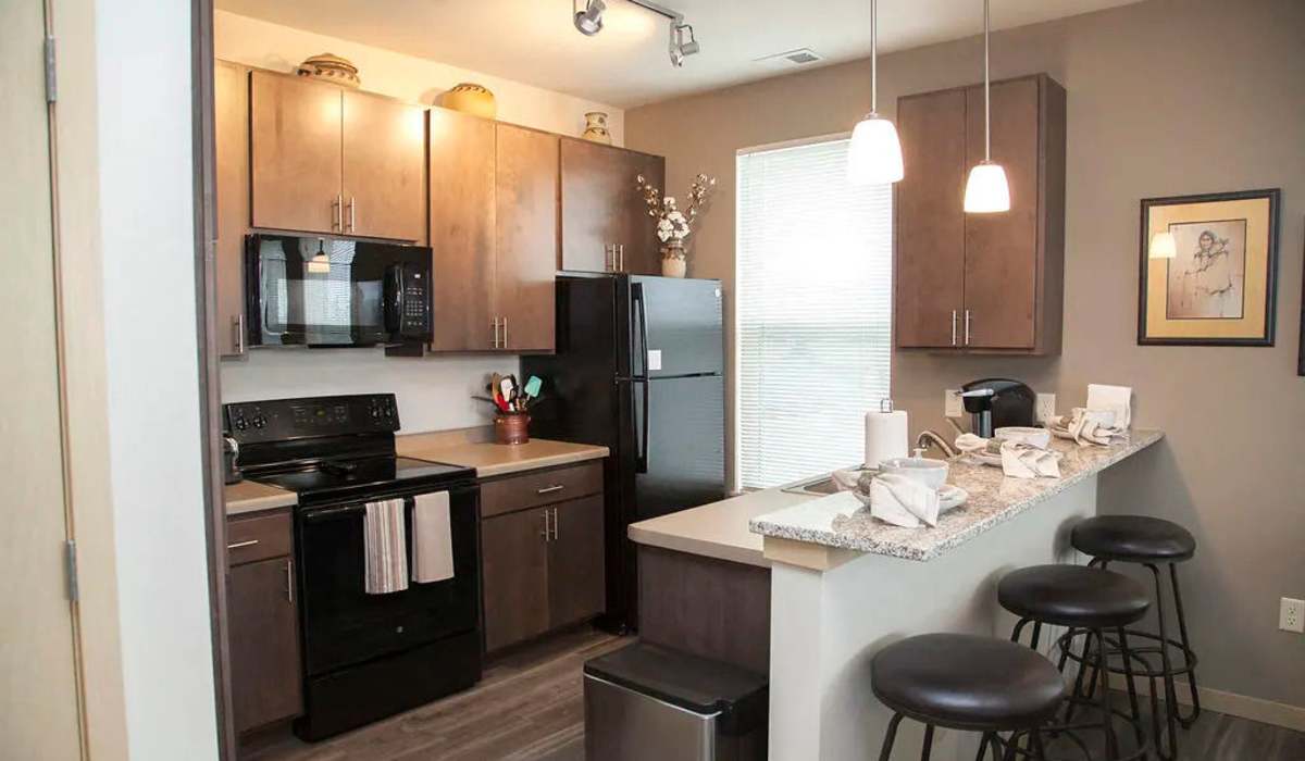 Kitchen at Hoff Mall and Hoff Apartments in Mount Horeb, Wisconsin