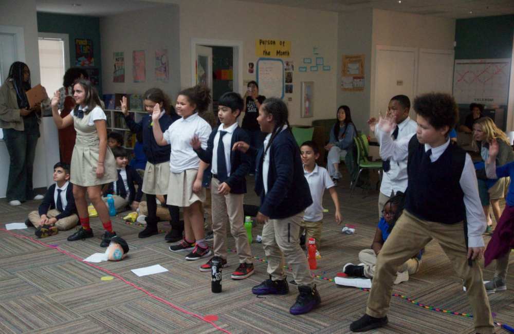 Students dancing at Norman Commons in Austin, Texas