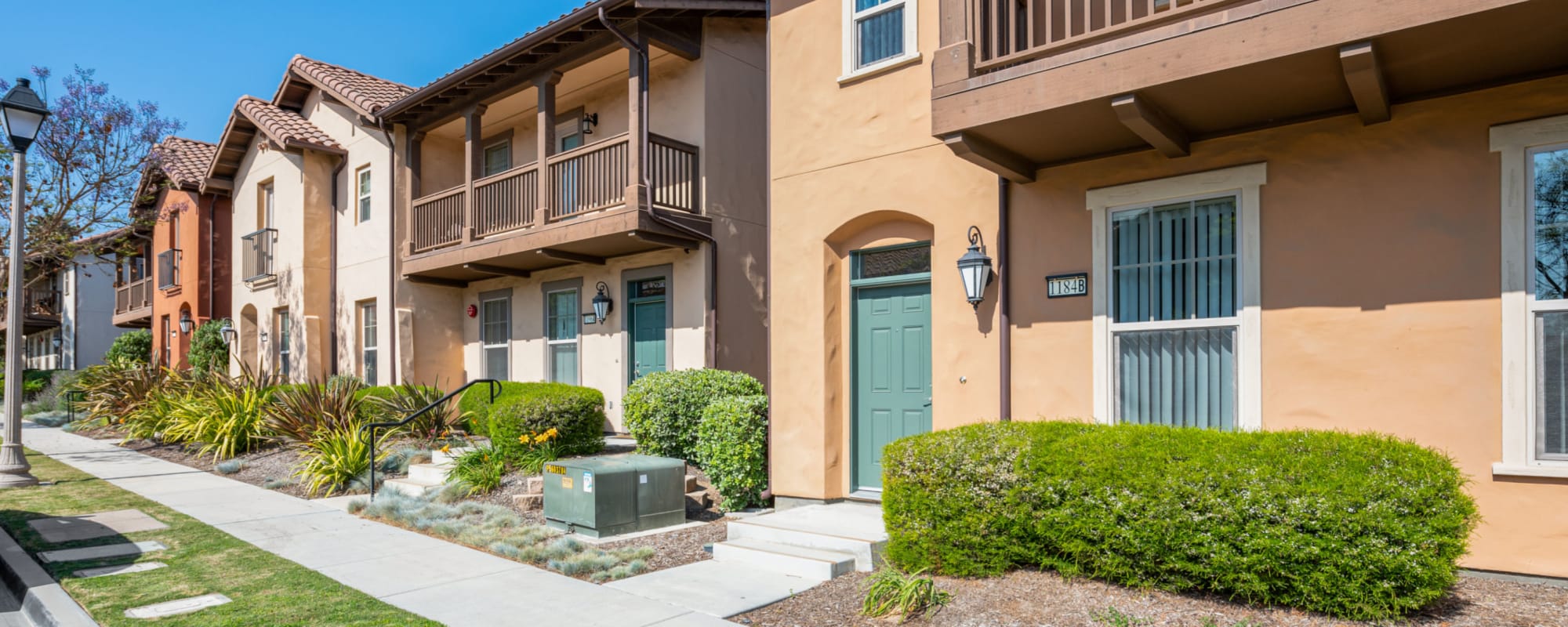 Exterior of townhomes at at Catalina Heights in Camarillo, California