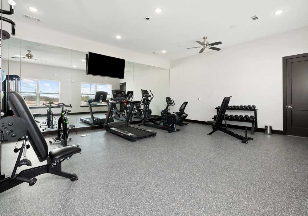 Community fitness center at Preserve at Gresham Lake in Raleigh,North Carolina