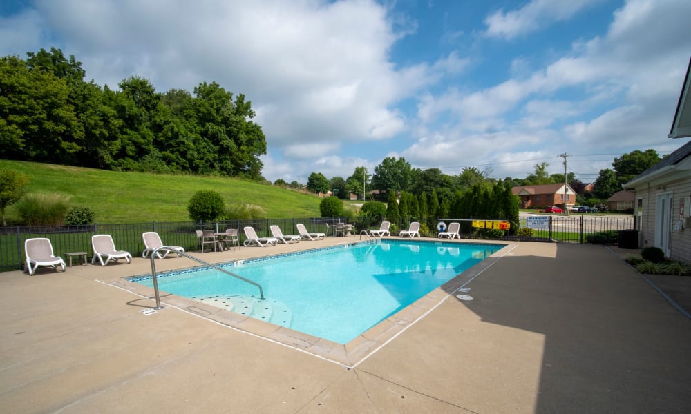 Sparkling pool at Brookside Park Apartments in Florence, Kentucky