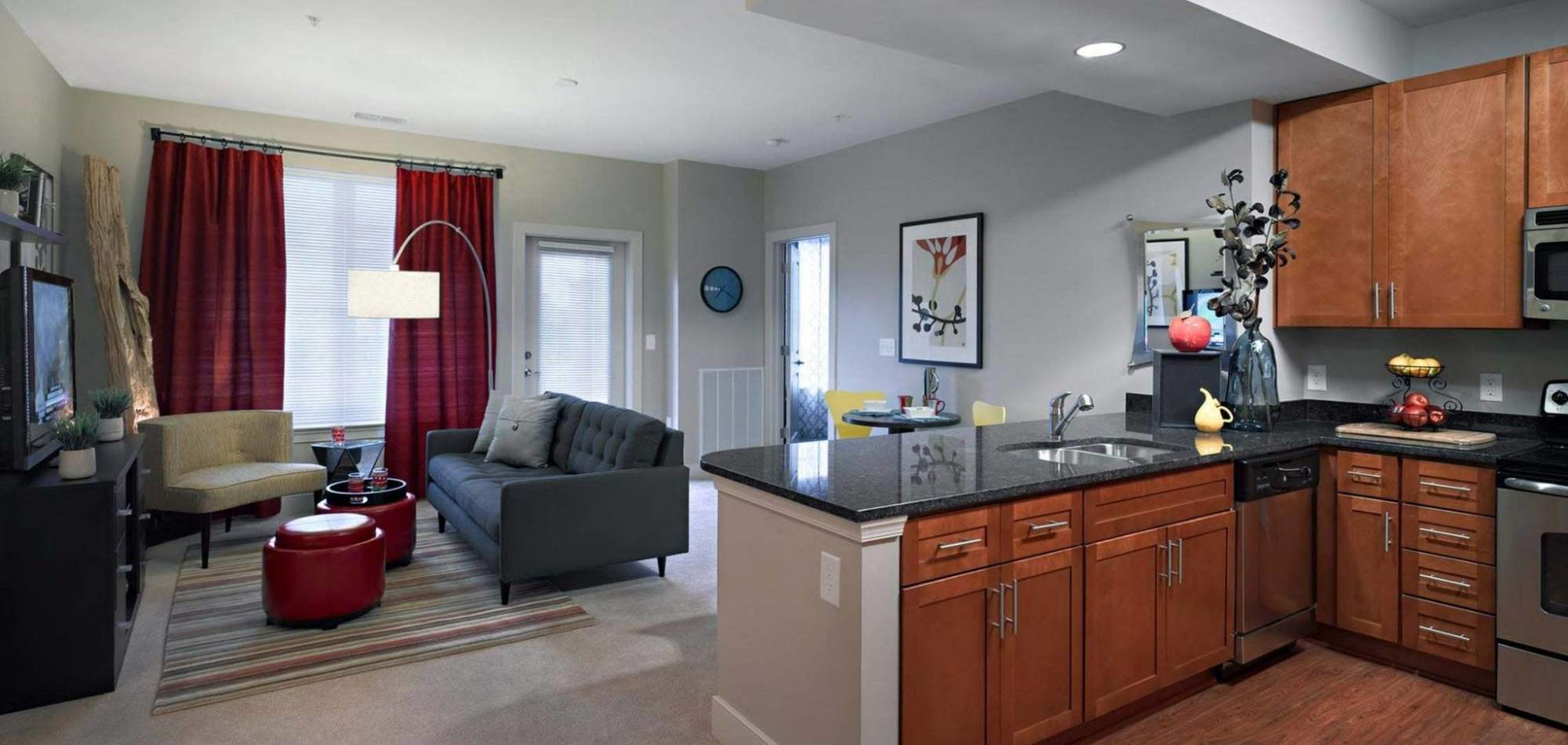 Model apartment at Attain at Towne Place, Chesapeake, Virginia