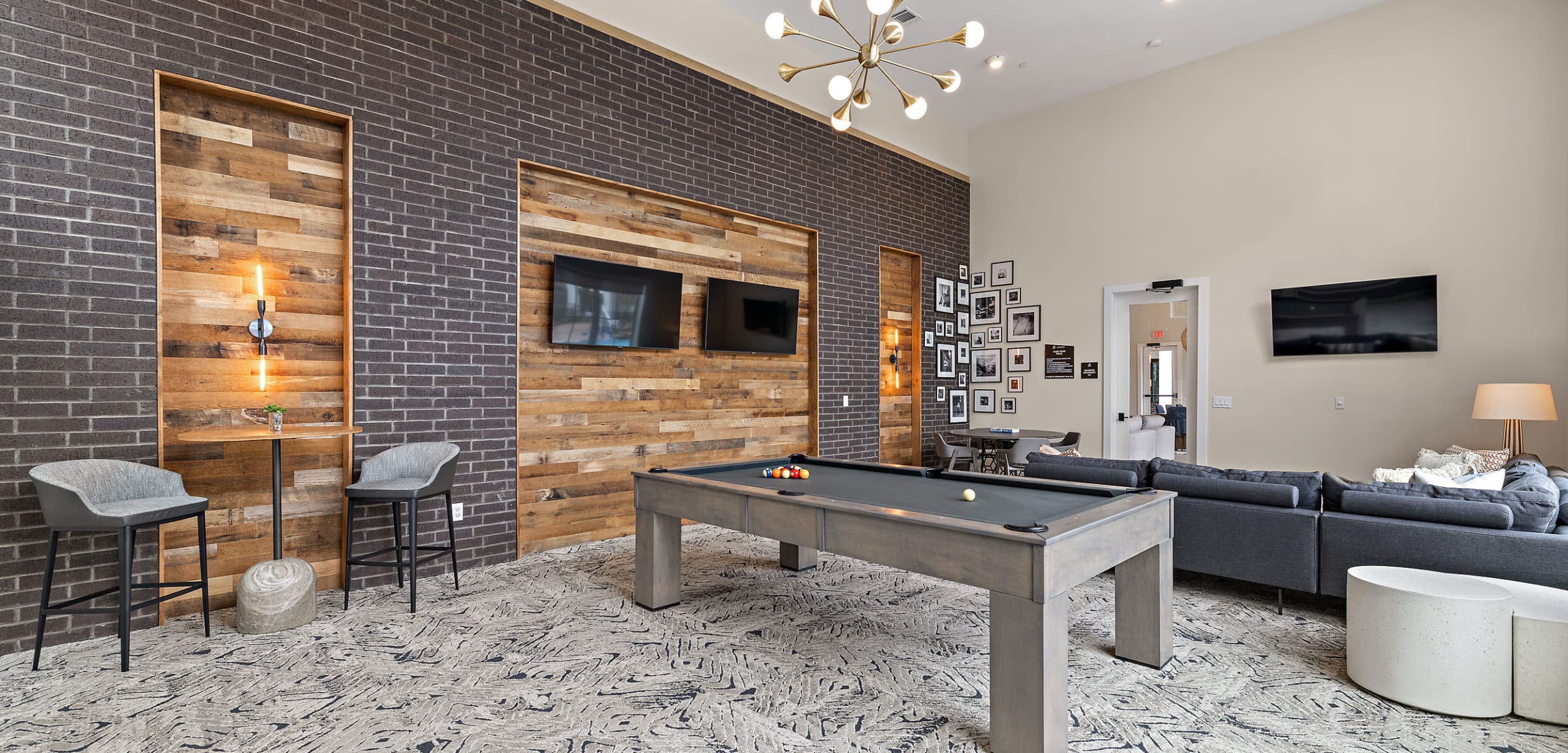 Game room with Billiards at The Avery in Austin, Texas