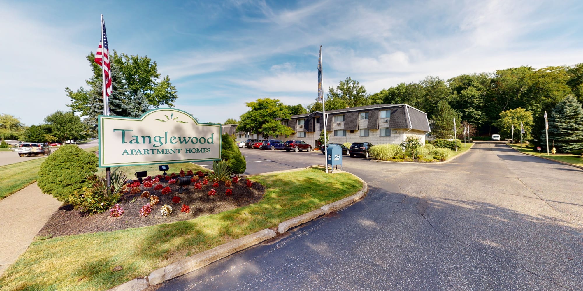 outdoor sign at Tanglewood Apartments & Townhomes in Erie, Pennsylvania