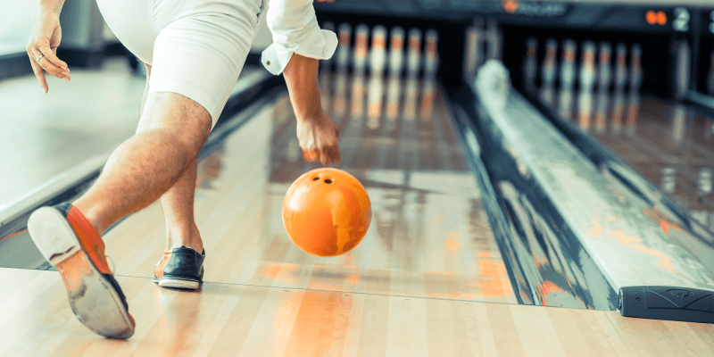 A resident bowling near Beachwood North in Joint Base Lewis McChord, Washington