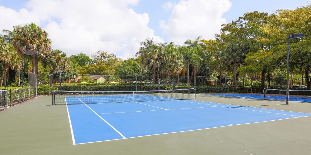 Tennis courts at Indian Hills Apartments in Boynton Beach, Florida