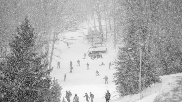 People skiing at a resort in Pennsylvania