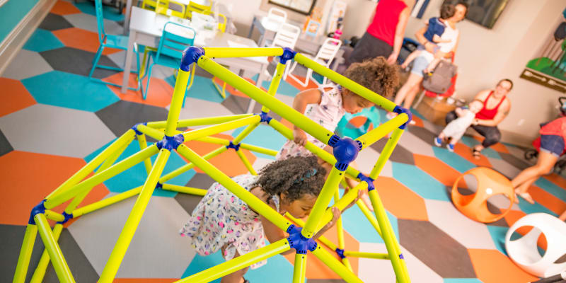 Children playing at a school near Constellation Park in Lemoore, California