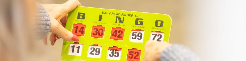 bingo game at The Heritage at Eldridge Parkway in Houston, Texas