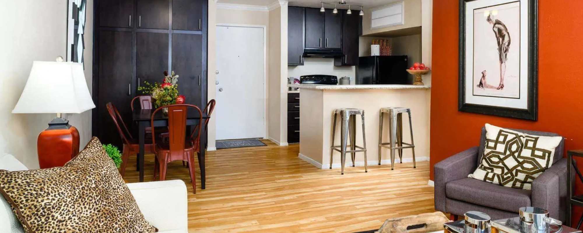 Living room area at Star Voss Apartments in Houston, Texas 