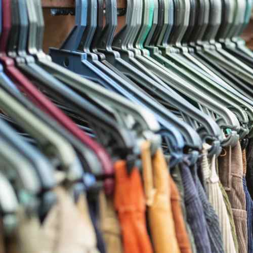 Clothes in a shopping space near Bayridge Greene in Keyser, West Virginia