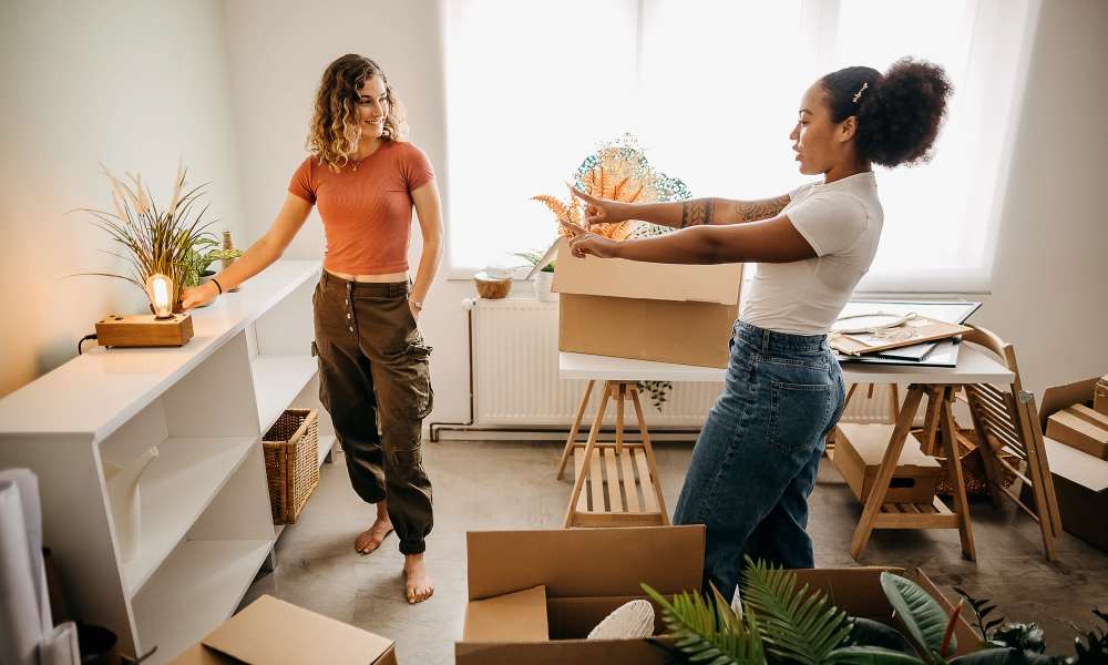 Residents unpacking the things at Global Ruston in Ruston, Louisiana