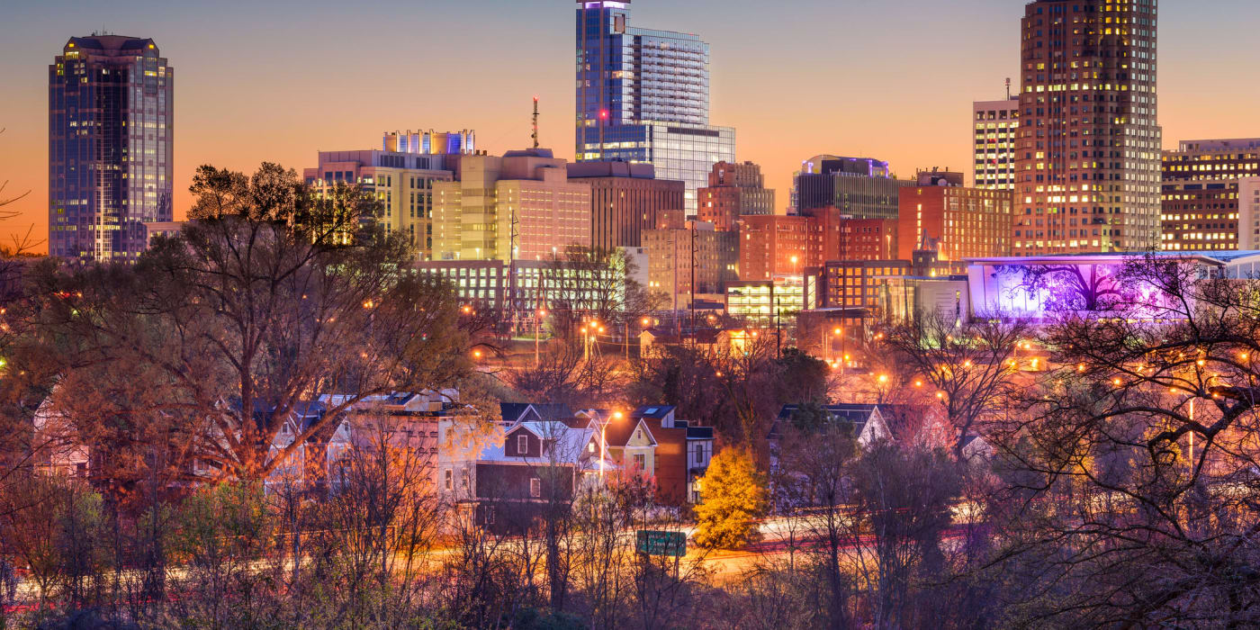 Amazing view of Raleigh, North Carolina