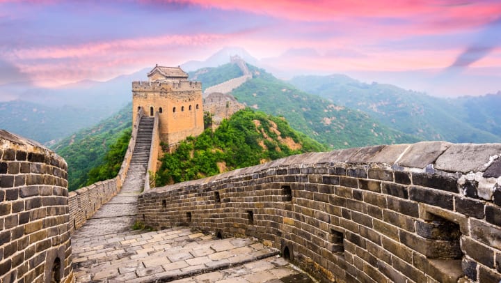 Gorgeous sunset sky over China