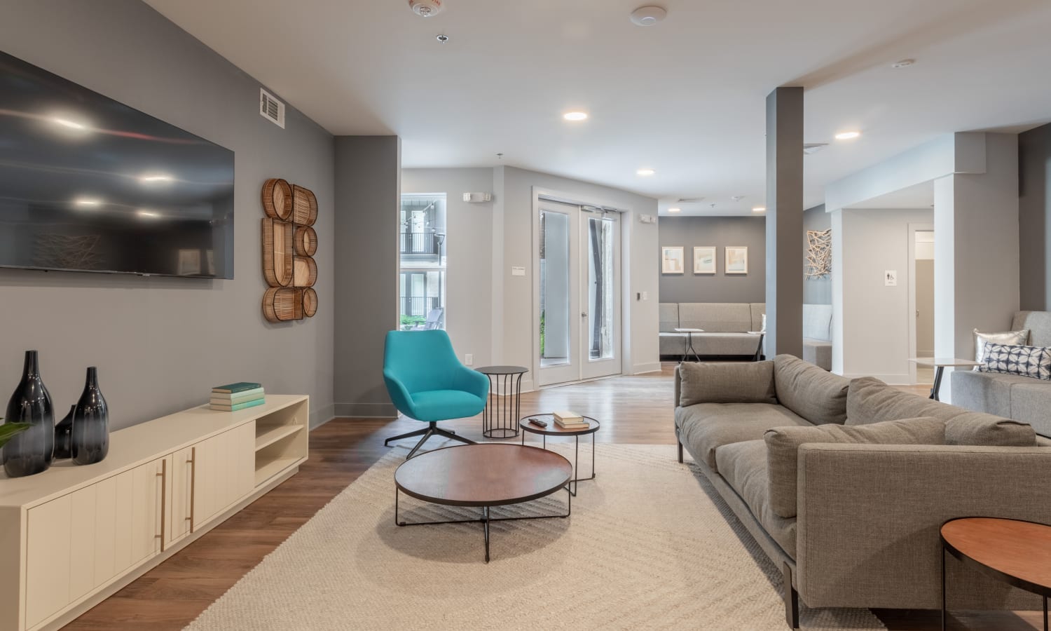 Spacious living room at The Rise at Regency in Henrico, Virginia