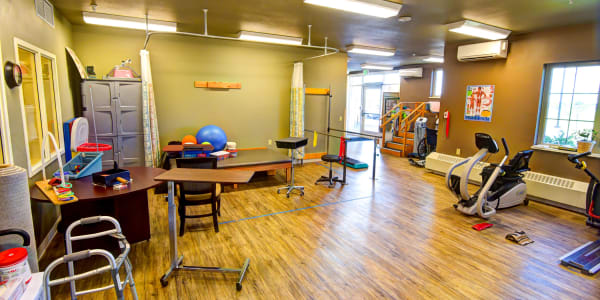 Gym area at Holton Manor in Elkhorn, Wisconsin