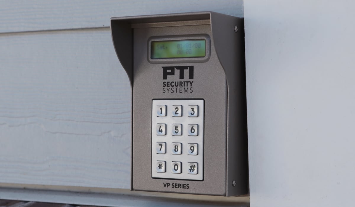 Security pad to enter our facility at Midgard Self Storage in Murrells Inlet, South Carolina
