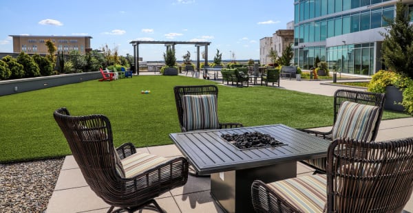 6th floor terrace firepit and greenway at One City Center