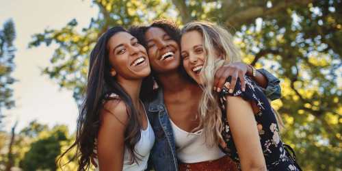 Residents friends near The District North Hills in Raleigh, North Carolina