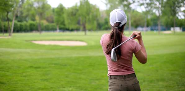 Resident at a golf course near Dakota Mill Creek in Buford, Georgia