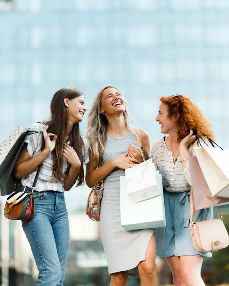People shopping at Maple and Main Apartments in Downers Grove, IL
